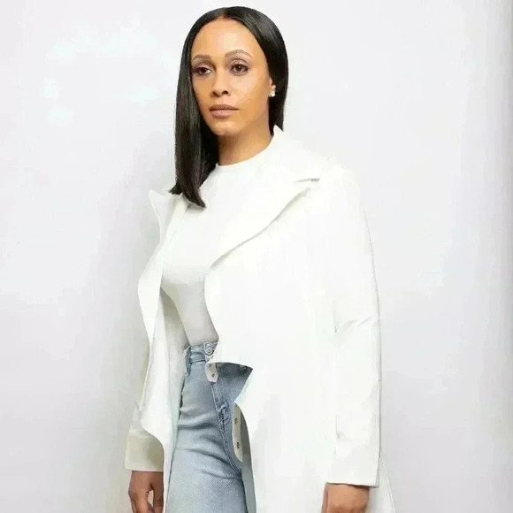 Not This Time Off White Trench Coat - Picture 1 of 7